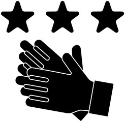 appreciation illustration business silhouette achievement logo happy icon positive outline success award corporate teamwork flat satisfaction office professional paper shape for vector graphic backgro