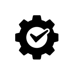 Vector icon of a gray and white gear representing accessibility settings