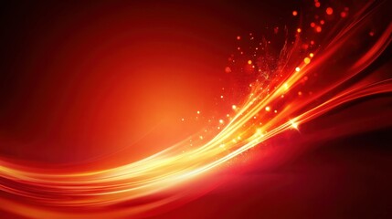 Obraz premium Abstract Red Energy Flow