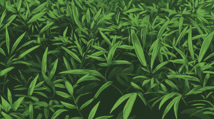 Fototapeta premium Mystical jungle foliage with vibrant greenery and psychic aura