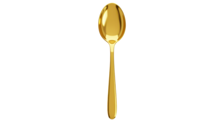 Isolated Golden Spoon