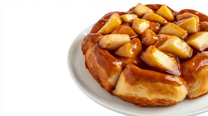 Delicious apple cinnamon buns on a white plate - perfect for dessert or breakfast