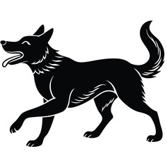 Dogs Silhouette isolated black silhouette of a dog, collection