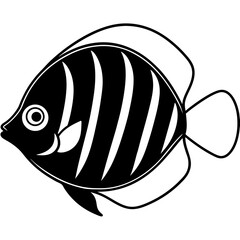 Obraz premium Stunning Discus Fish Vector Illustration – High-Quality Digital Artwork