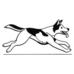 Dogs Silhouette isolated black silhouette of a dog, collection