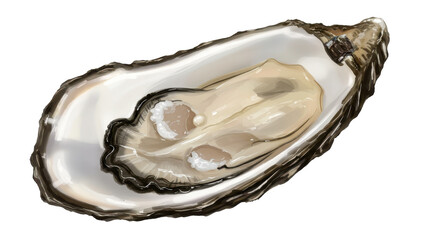 Isolated Opened Oyster © Johanna