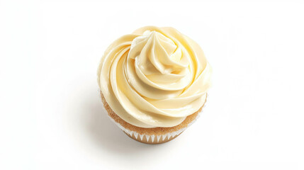 Delicious cupcake with brown sugar and cream cheese frosting for dessert inspiration