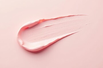 Fototapeta premium Delicate pastel strokes of creamy cosmetic product, shiny, beauty