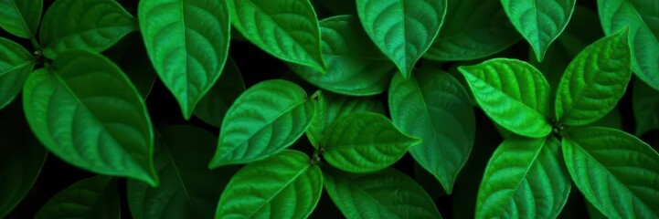 Deep emerald green leaves, rough, slightly bumpy surface , vegetation, vine