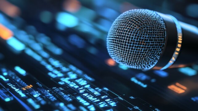 An AI powered speech to text system, transcribing live speeches and presentations in real-time with high accuracy, Communication tech style