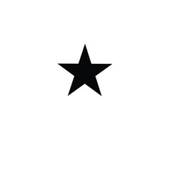 standard black star icon in with background 
