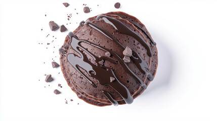 Delicious chocolate pancakes with rich cocoa drizzle for dessert inspiration