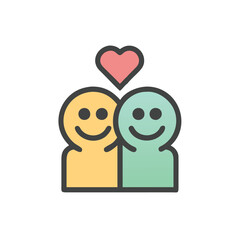 happy family with heart