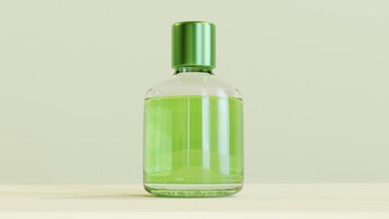 bottle parfume mockup 3d rendering 