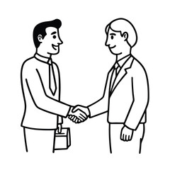 Obraz premium two businessmen shaking hands