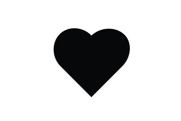 heart icon illustration in black