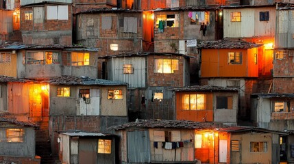 Favela at Dusk.