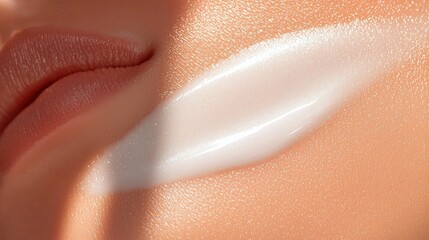 Fototapeta premium Skincare application action beauty routine close-up indoor natural light hydration concept