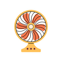 Obraz premium Standing Fan Flat design style, modern electric fan with a sturdy base, perfect for home appliance visuals, cooling ads, and product illustrations.