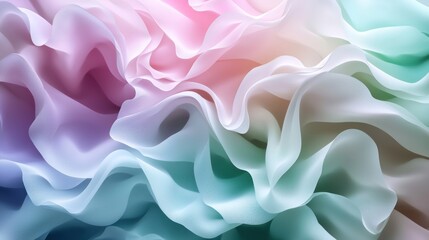 Obraz premium Soft, flowing fabric in pastel colors creating a serene and dreamy background effect