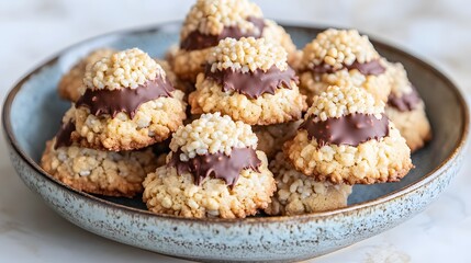 Delicious Chocolate-Dipped Rice Krispie Treats Cookies