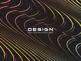 Premium dark background design with diagonal gradient colorful stripes pattern. Gradient Line Banner Background. Vector horizontal template for digital business, website, certificate, card, etc.