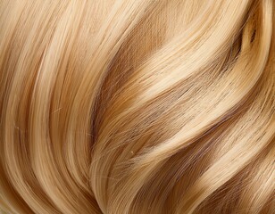 Obraz premium close up of glossy blonde hair texture details