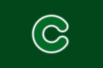 Fototapeta premium Official flag of Kumamoto. City in Japan. Glow effect concept