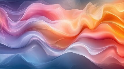 Obraz premium Flowing Waves of Colorful Abstract Design with Soft Gradients