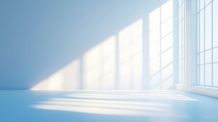 Obraz premium Minimalist interior with soft gradient lighting, evoking calm and modern elegance. 