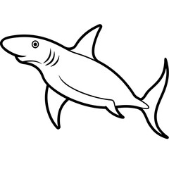 Obraz premium A hammerhead shark vector design perfect for marine-themed graphic projects.