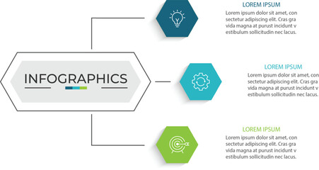 Vector infographic design template with 3 options or steps