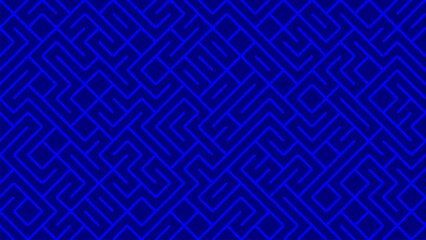 deep blue geometric maze pattern with interwoven lines, forming a seamless and abstract background. The intricate design adds a modern and stylish touch to digital graphics and textiles