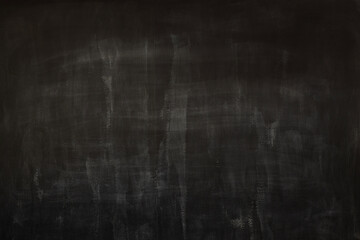 Black chalkboard with chalk residue as a graphic background