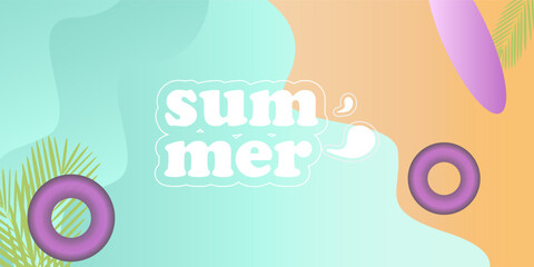 abstract sea  summer gradient background, business technology digital communication template, artificial intelligence illustration element, future banner poster cover pattern creative graphic vector