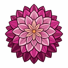 Dahlia icon on white background 