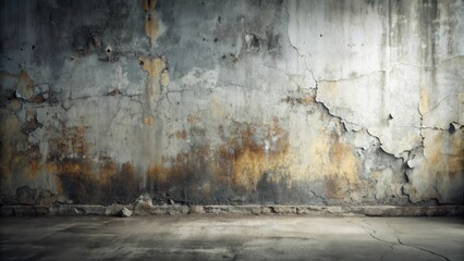 Fototapeta premium Distressed Concrete Wall and Floor Background Texture Ideal for Design Projects