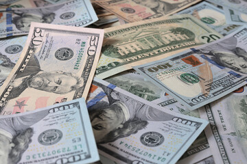 Dollars background for money business concept.