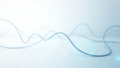 Obraz premium Clean white background, minimalist abstract tech network, subtle blue lines , white, futuristic, progress