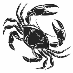crab silhouette black vector