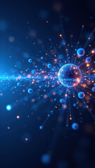 Magnesium Glycinate molecule illustration with a cosmic background, suggesting dietary supplement benefits.