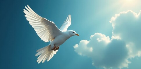 Obraz premium Single isolated wing fluttering gently in air, solitude, gentle motion