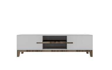 Modern living room furniture on transparent background