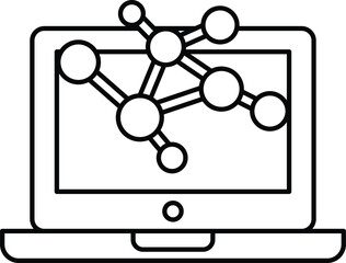 A black and white drawing of a computer screen with a lot of small circles on it