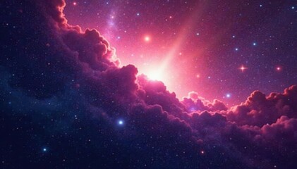 Obraz premium Softly glowing nebula in space, misty, cosmos