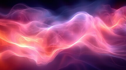 Fototapeta premium Vibrant Abstract Energy Waves in Lush Shades of Pink and Orange