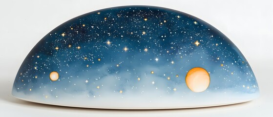 Naklejka premium Cosmic art piece gallery sculpture contemporary setting artistic perspective celestial theme