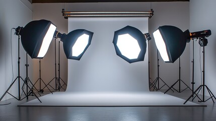 Minimalist studio setup with clean design and soft lighting, embodying modern simplicity and focus.
