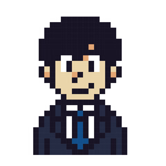 スーツを着た男性のピクセルアート
