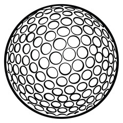 Abstract 3D Sphere with Grid Design in Gold, Circular Shape, and Holiday Ornament Pattern